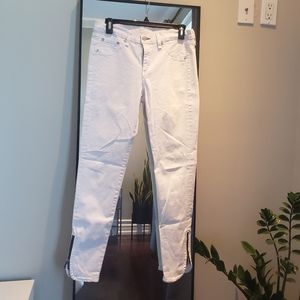 Womens Rag & Bone White Skinny Denim